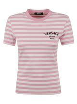 Versace Stripe Logo T-shirt - Women