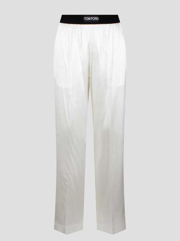 Tom Ford Stretch Silk Satin Pj Pants - Women