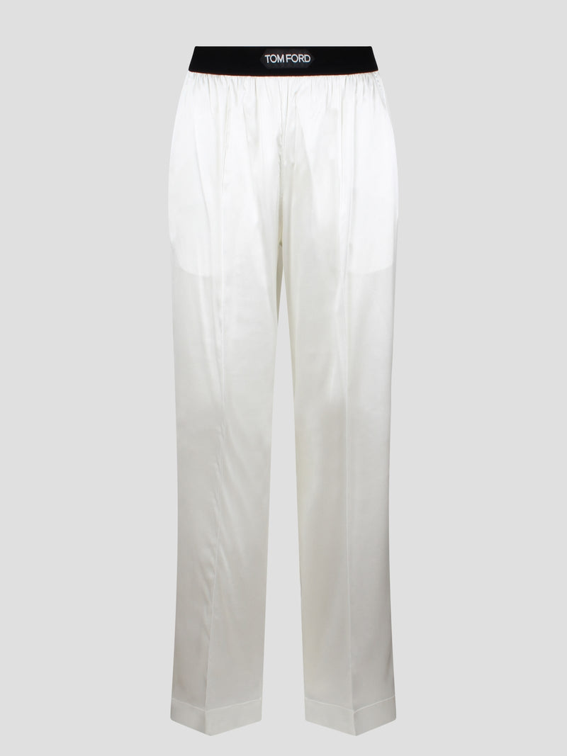 Tom Ford Stretch Silk Satin Pj Pants - Women