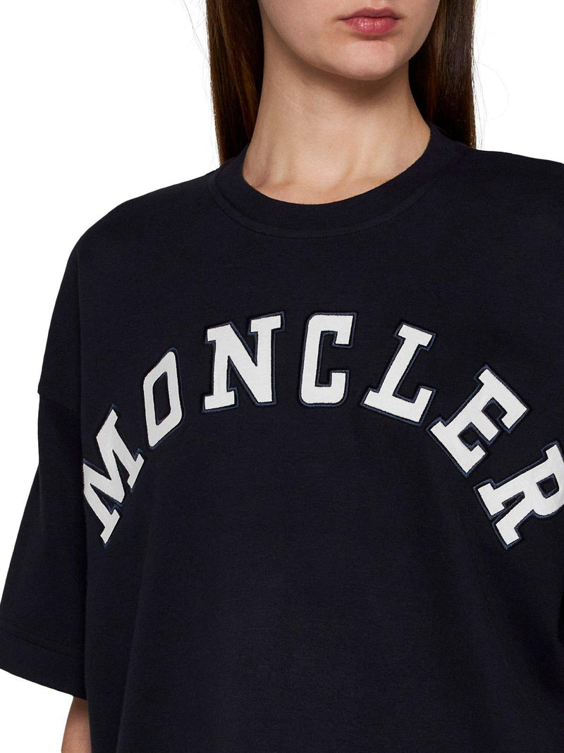 Moncler Logo Printed Cropped T-shirt - Women