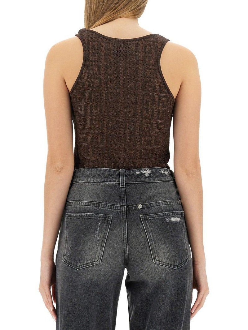 Givenchy 4g Jacquard Knitted Tank Top - Women - Piano Luigi