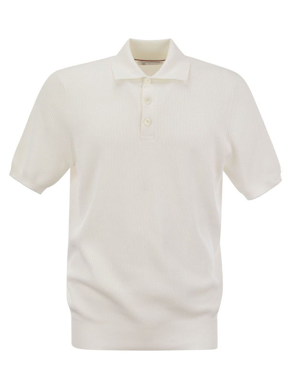 Brunello Cucinelli Ribbed Cotton Polo-style Jersey - Men