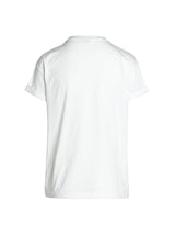 Brunello Cucinelli Crewneck T-shirt With Patch Pocket And Monile Detail In Stretch Cotton - Women