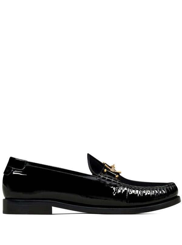 Saint Laurent Le Loafer Penny Slippers In Black Patent Leather Woman - Women