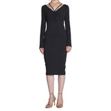 Versace Medusa Head Ruched Midi Dress - Women