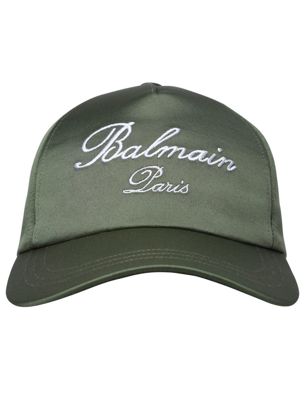 Balmain Green Polyester Hat - Men
