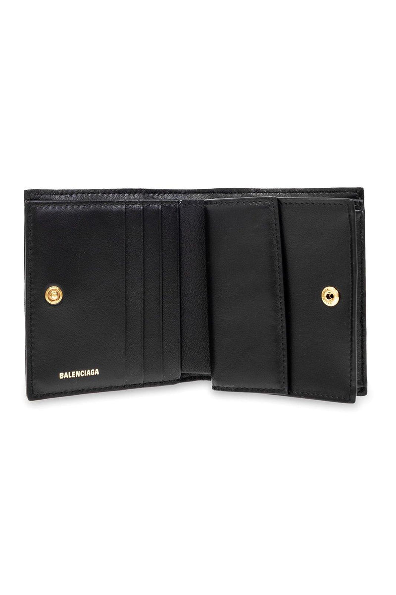 Balenciaga Crush Logo Plaque Wallet - Women