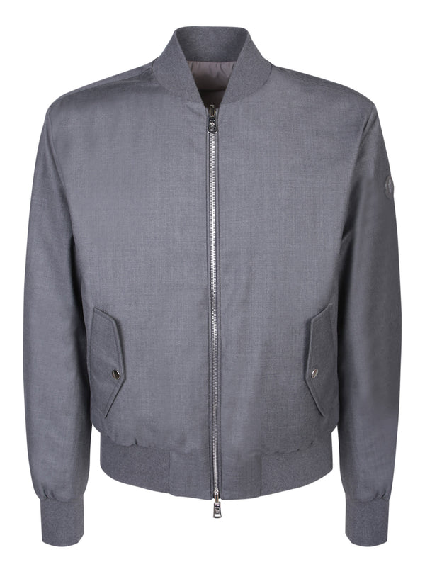 Moncler Aver Bomber Grey Jacket - Men