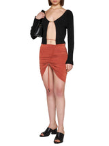 Jacquemus la Maille Pralu Longue Black Ribbed Cardigan With Logo Charm Woman - Women