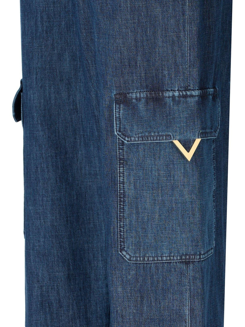 Valentino Garavani Wide-leg Cargo Jeans - Women
