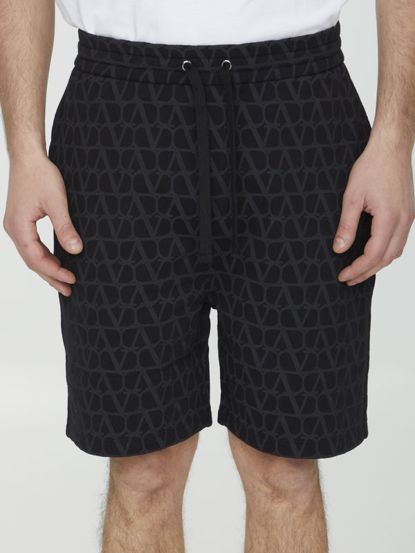 Valentino Toile Iconographe Cotton Bermuda Shorts - Men
