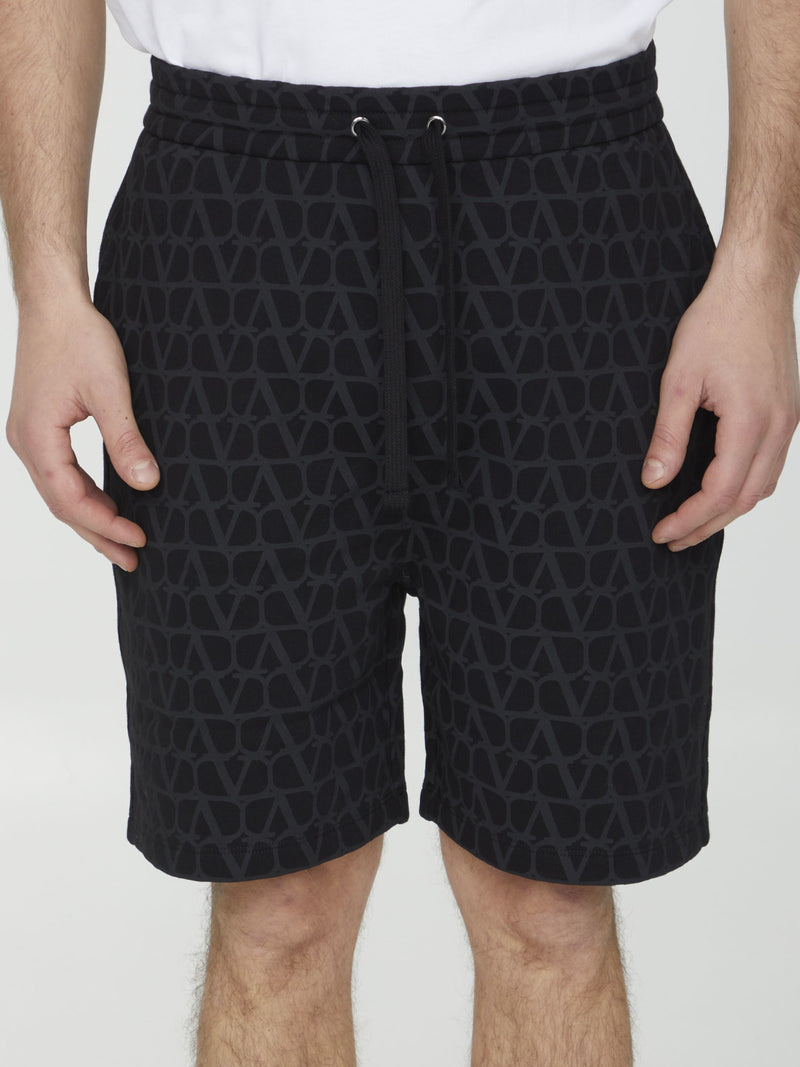 Valentino Toile Iconographe Cotton Bermuda Shorts - Men