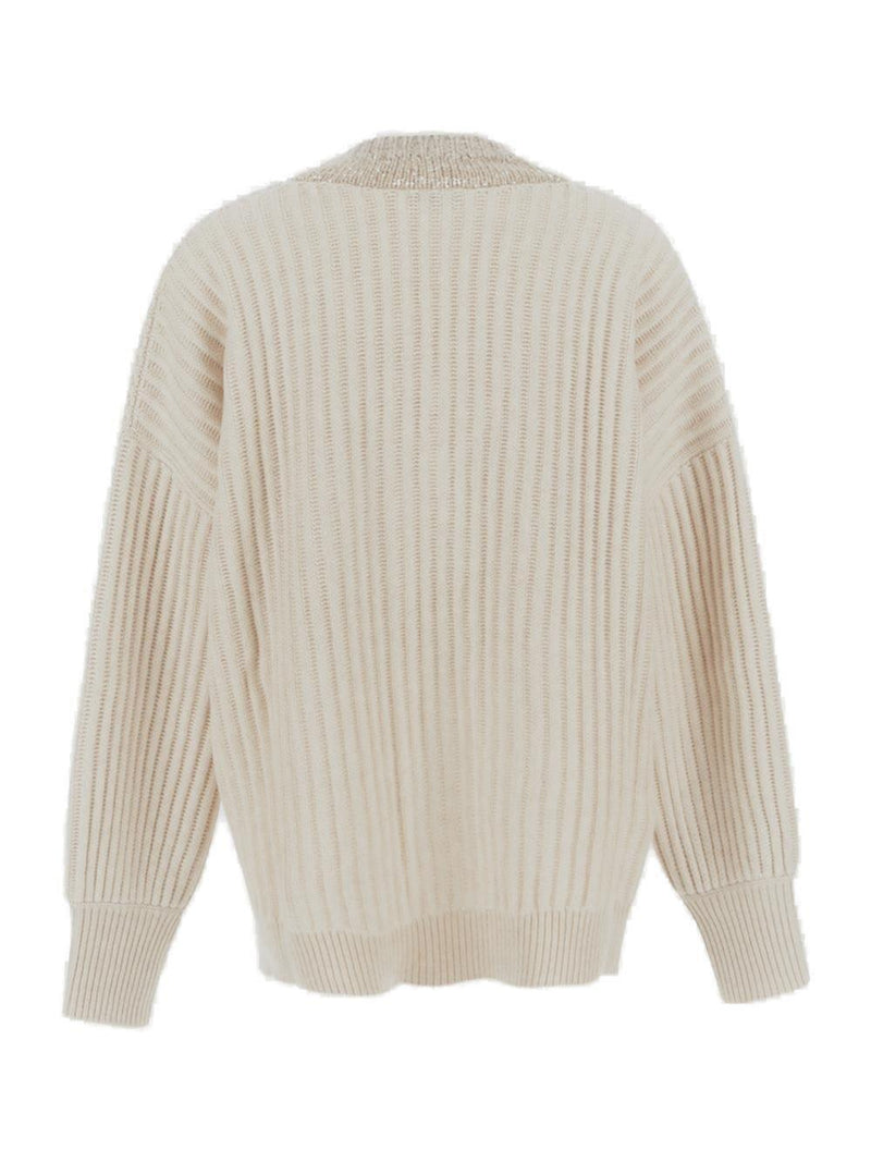 Brunello Cucinelli V-neck Knitted Jumper - Women