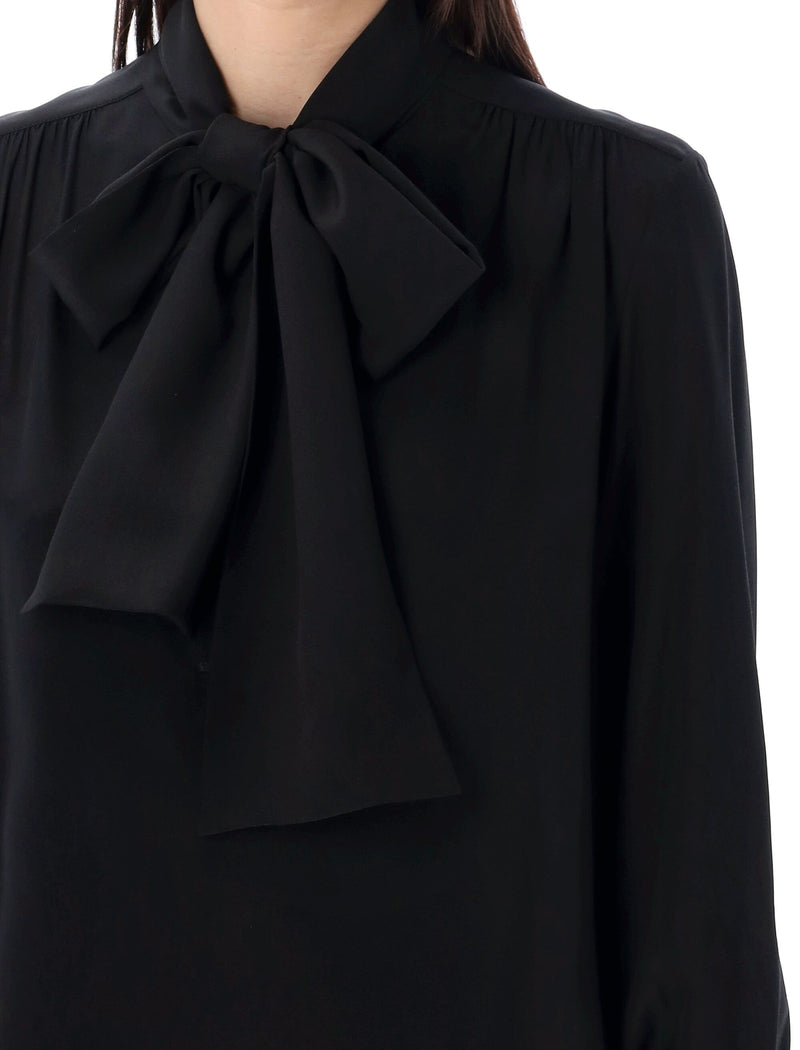 Saint Laurent Lavallière-neck Blouse - Women