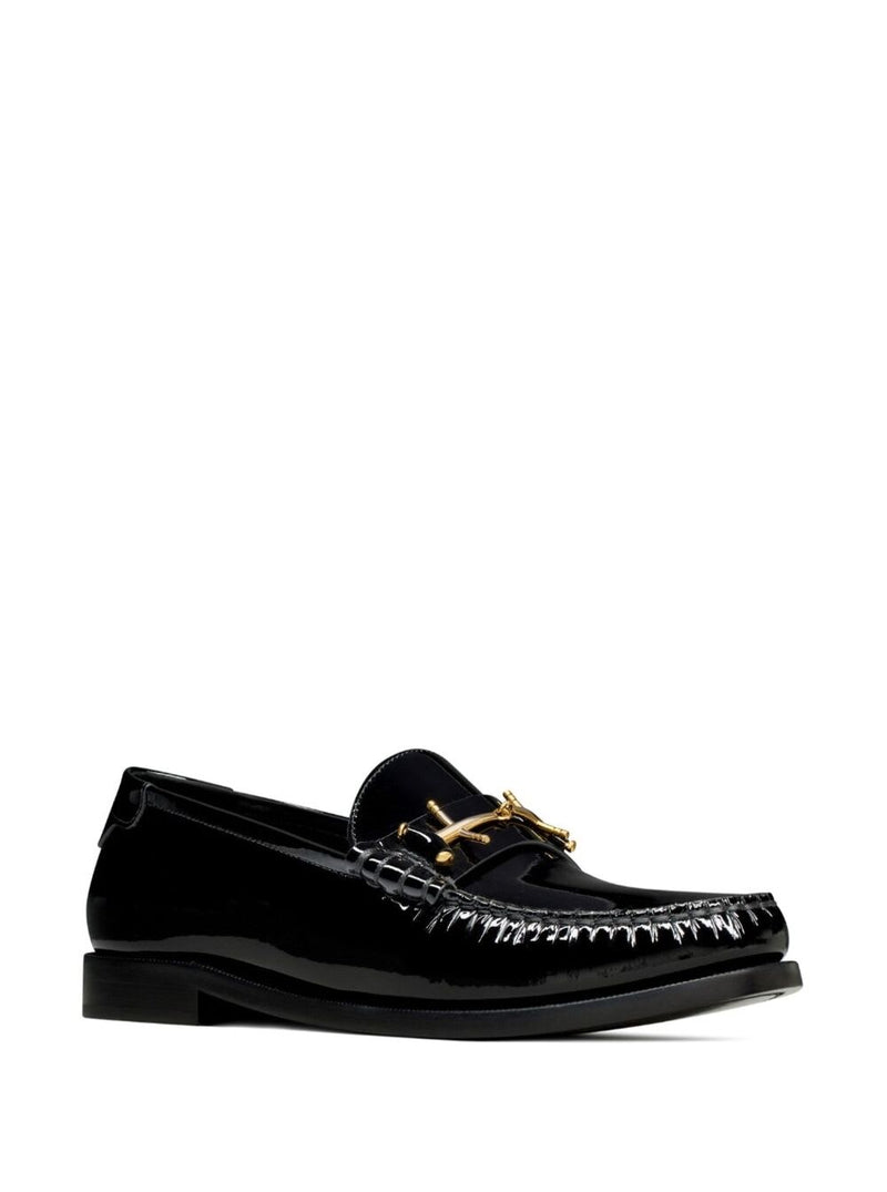 Saint Laurent Le Loafer Penny Slippers In Black Patent Leather Woman - Women