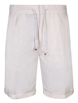 Brunello Cucinelli 2 Pences Cream Bermuda Shorts - Men