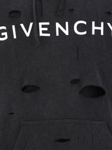 Givenchy Hoodie With Black Delav Estroyed Effect - Men