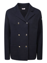 Moncler Double-breasted Blue Jacket - Women