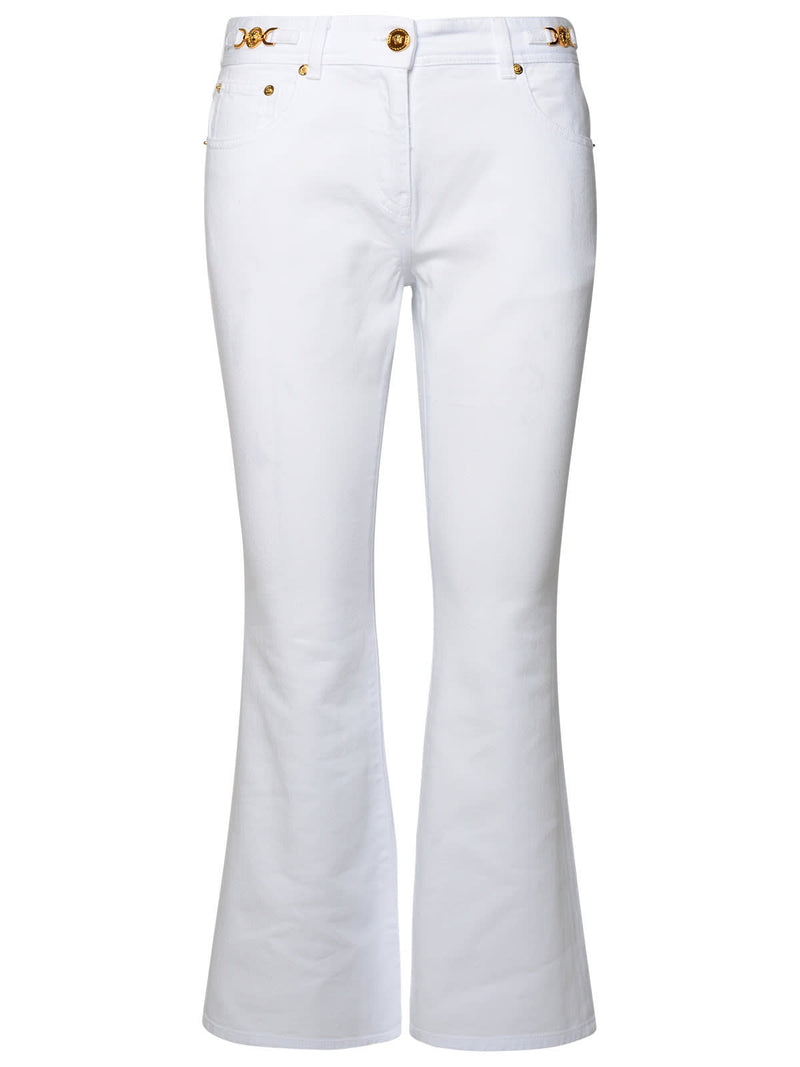 Versace White Cotton Jeans - Women