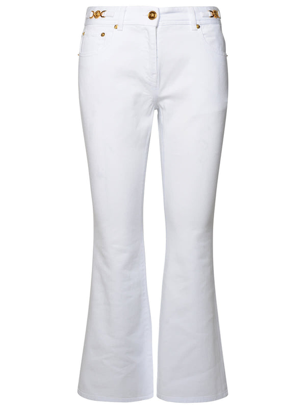 Versace White Cotton Jeans - Women