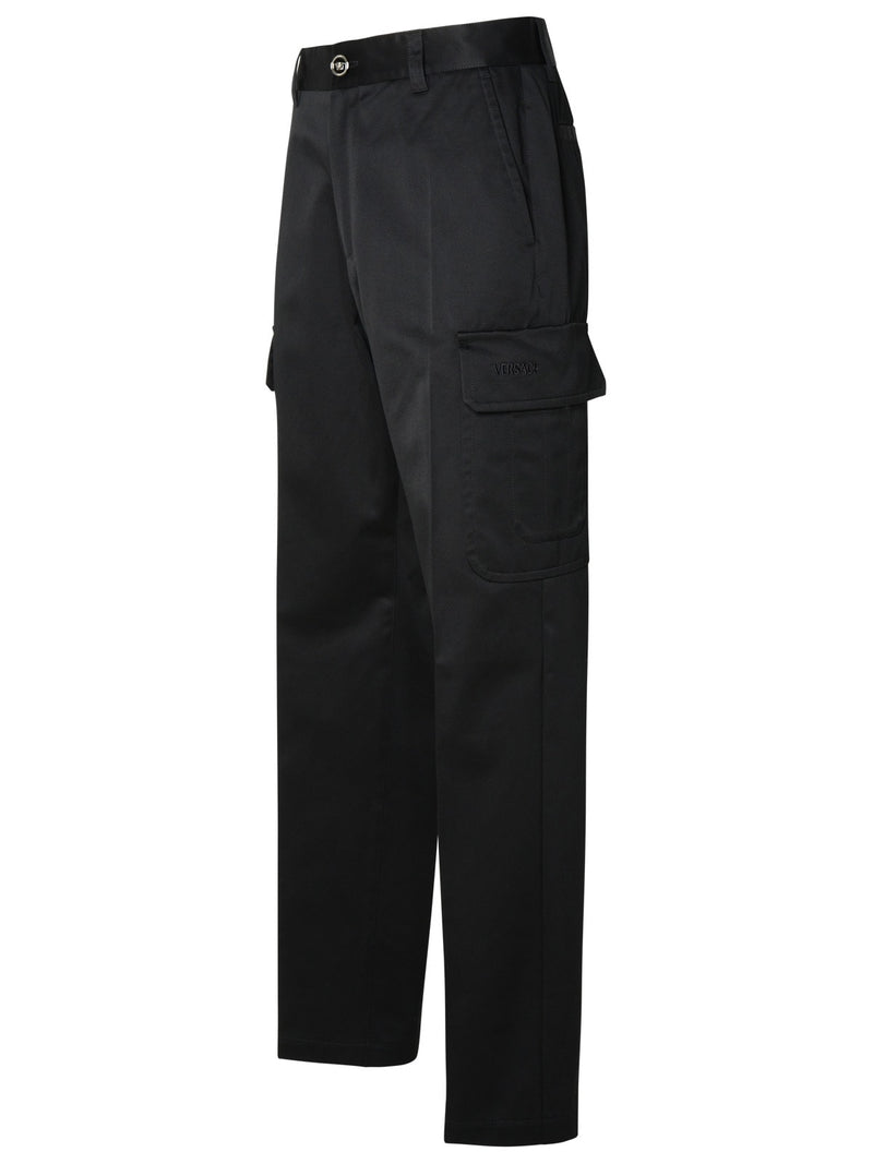 Versace Cargo Pants In Black Cotton - Men