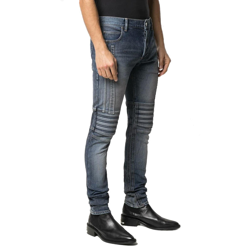 Balmain Ribbed Slim-fit Denim Jeans - Men - Piano Luigi