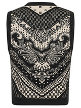 Balmain Sl Paisley &amp; Monogram Knit Cropped Top - Women