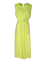 Moncler Lime Crepe De Chine Dress - Women