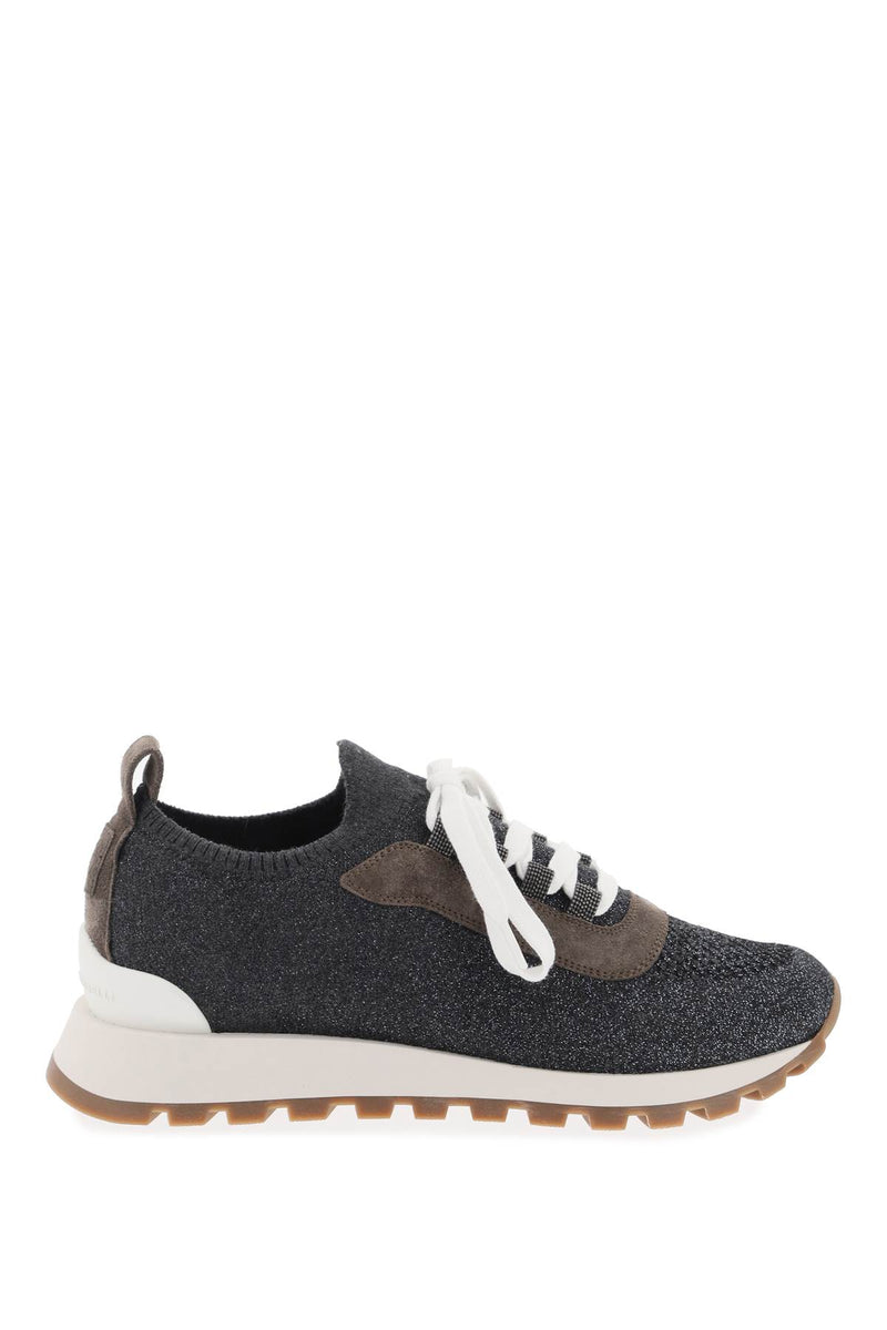 Brunello Cucinelli Sparkling Knit Sneakers - Women