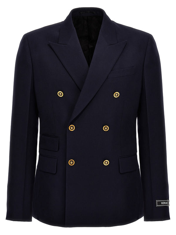 Versace Double-breasted Wool Blazer - Men