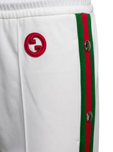 Gucci tennis Club White Jogger Pants With Snap Buttons And Web Detail In Tech Jersey Woman - Women