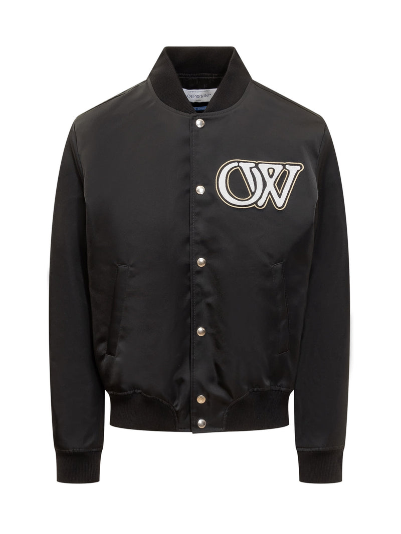 Off-White Varsity Bomber Jacket With Logo - Men