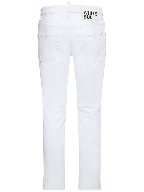 Dsquared2 Optical White Stretch-cotton Denim Jeans - Men