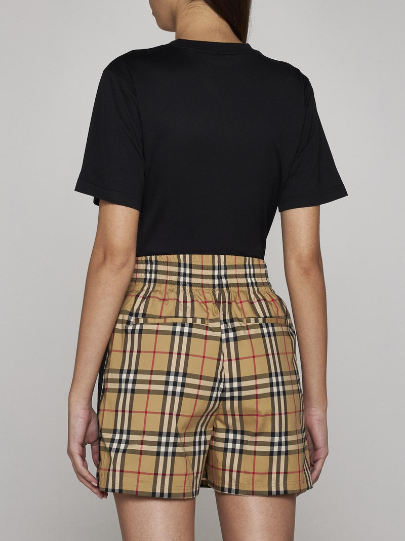 Burberry Audrey Check Cotton Shorts - Women