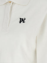 Palm Angels monogram Cropped Polo - Women