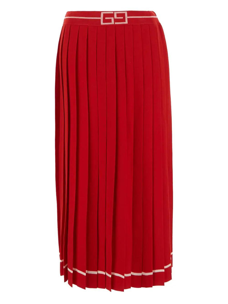 Gucci Pleated Wool Skirt - Women