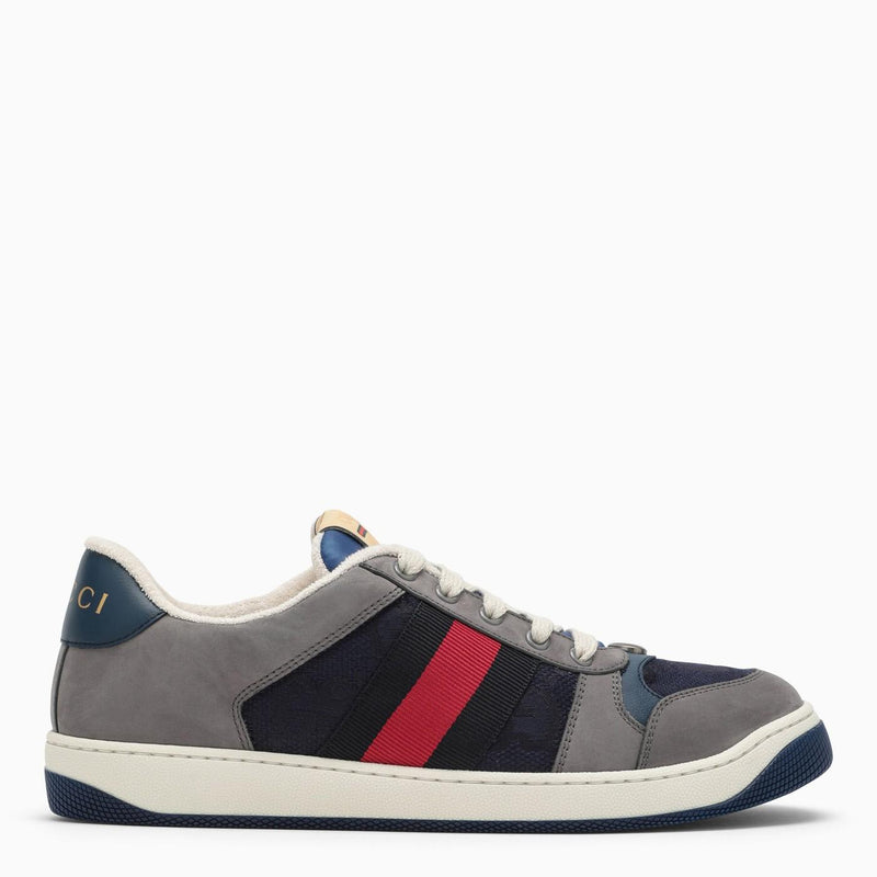 Gucci Blue\/grey Screener Gg Sneakers - Men