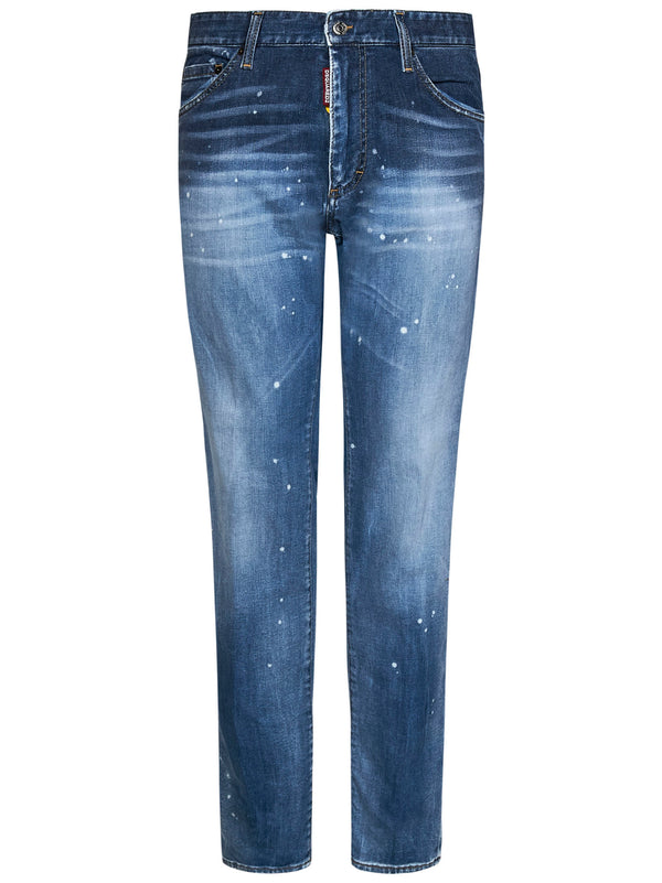 Dsquared2 Paint Splatter Print Straight-leg Jeans - Men