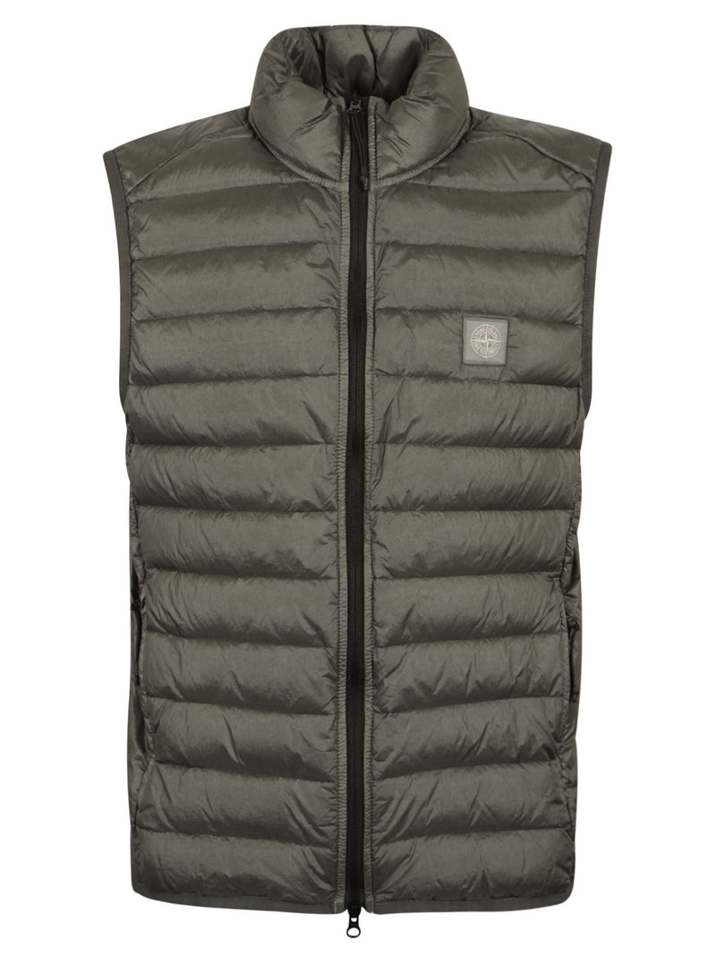 Stone Island High-neck Logo Patched Sleeveless Padded Jacket - Men