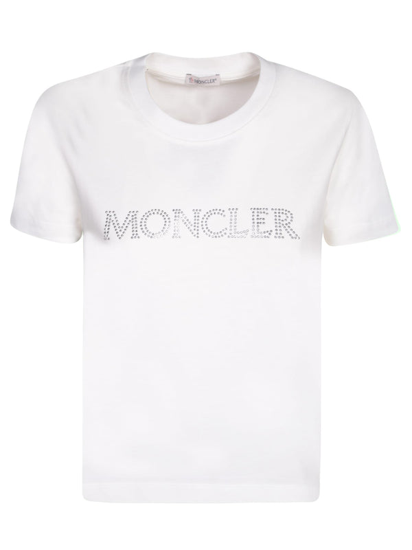 Moncler Front Logo White T-shirt - Women