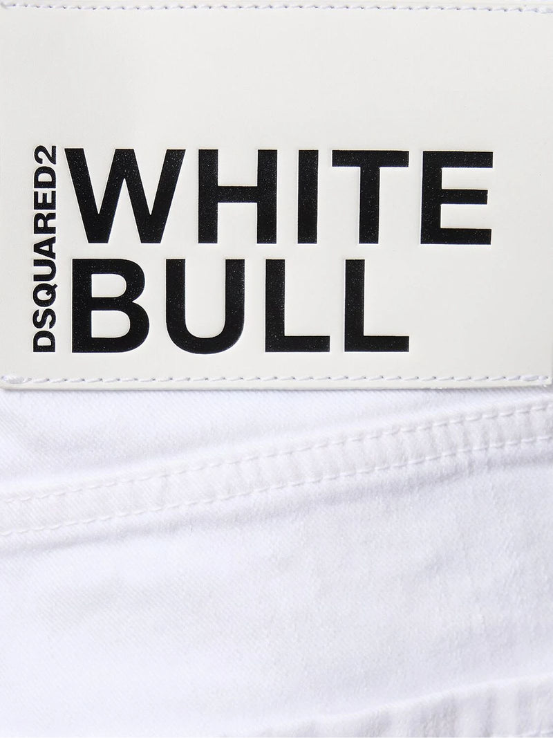 Dsquared2 Optical White Stretch-cotton Denim Jeans - Men