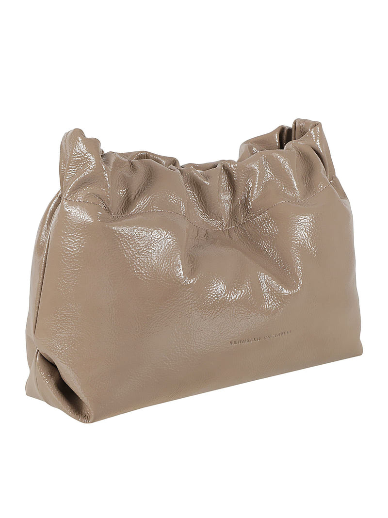 Brunello Cucinelli Shiny Logo Hand Bag - Women