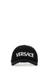 Versace Black Cotton Baseball Cap - Women