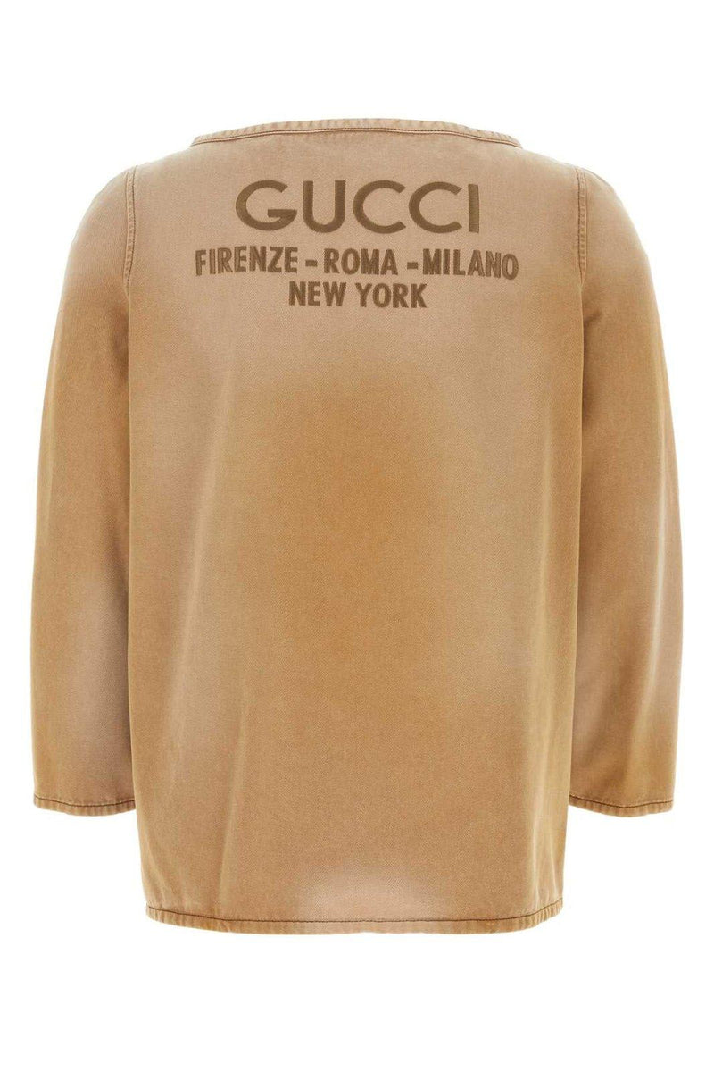 Gucci Embroidered Denim T-shirt - Men