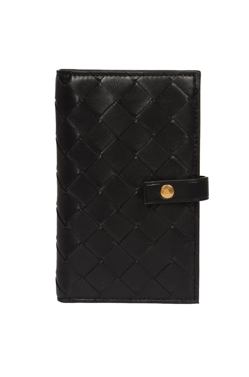 Bottega Veneta Weave Buttoned Wallet - Women