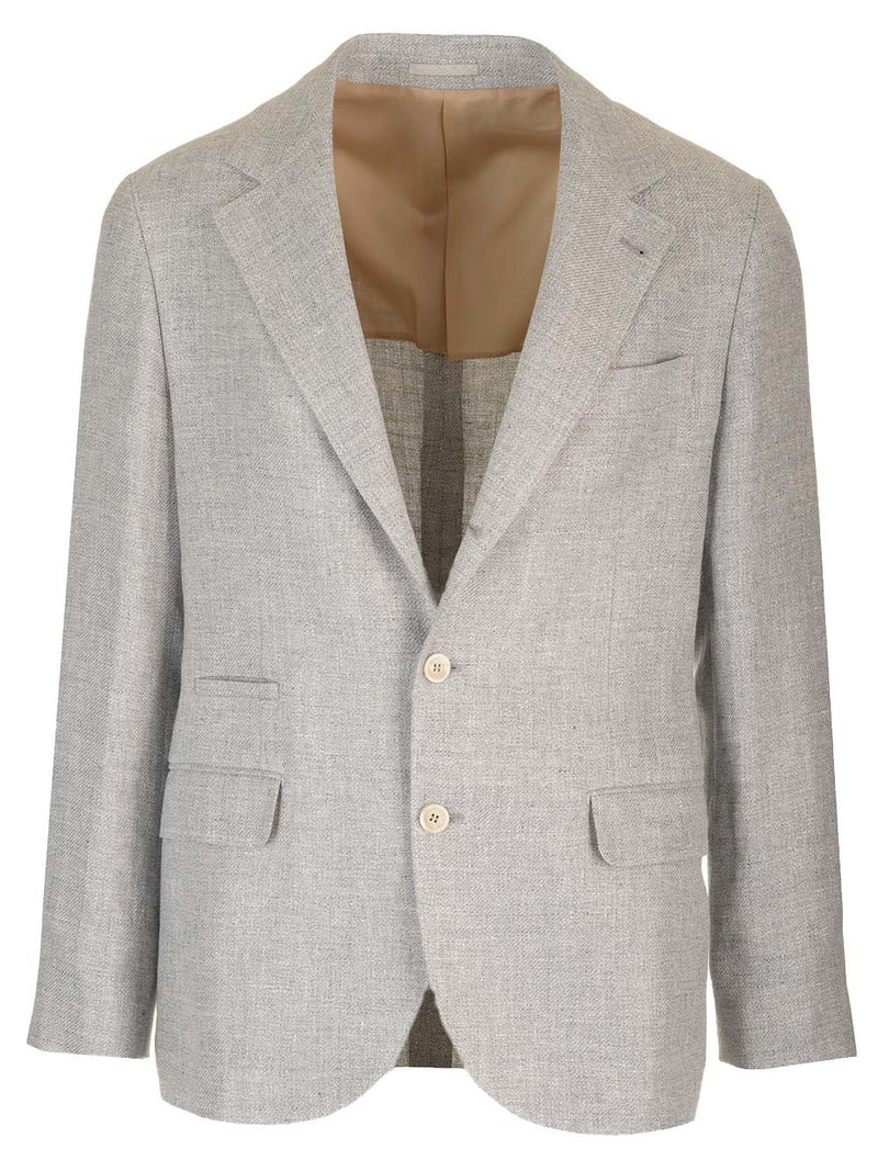 Brunello Cucinelli Blazer In Linen, Wool And Silk - Men