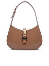 Versace greca Goddess Small Beige Lambskin Hobo Bag - Women