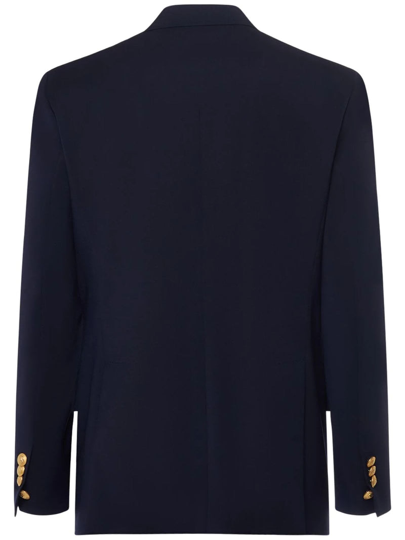 Dsquared2 Navy Blue Wool Twill Jacket - Men