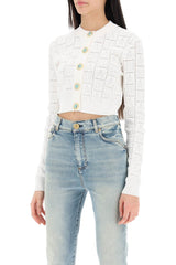 Balmain Cropped Cardigan With Jewel Buttons - Women