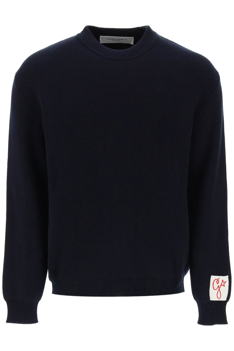 Golden Goose Davis Cotton Sweater With Logo - Men